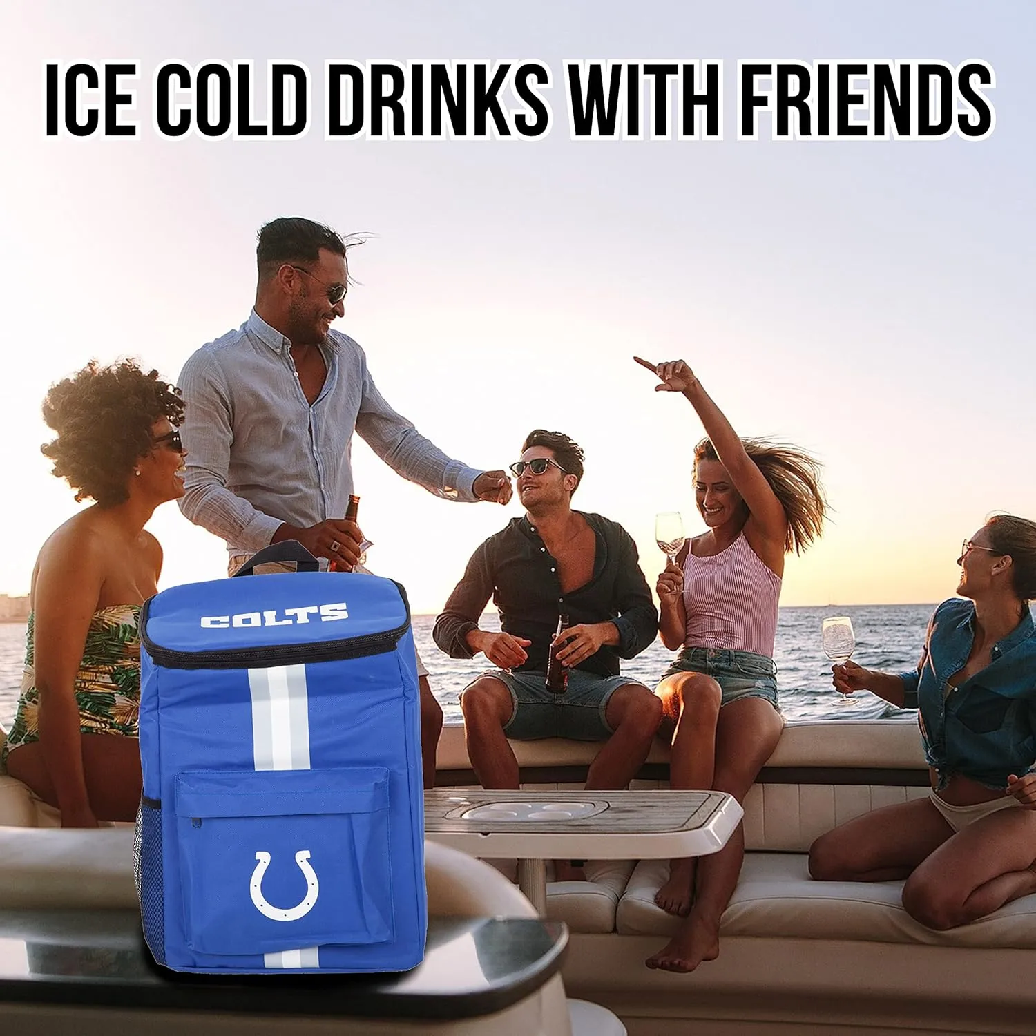 Cooler Backpack – Portable Soft Sided Ice Chest – Insulated Bag Holds 36 Cans - Football Gear – Show Your Team Spirit with Officially Licensed Fan Gear