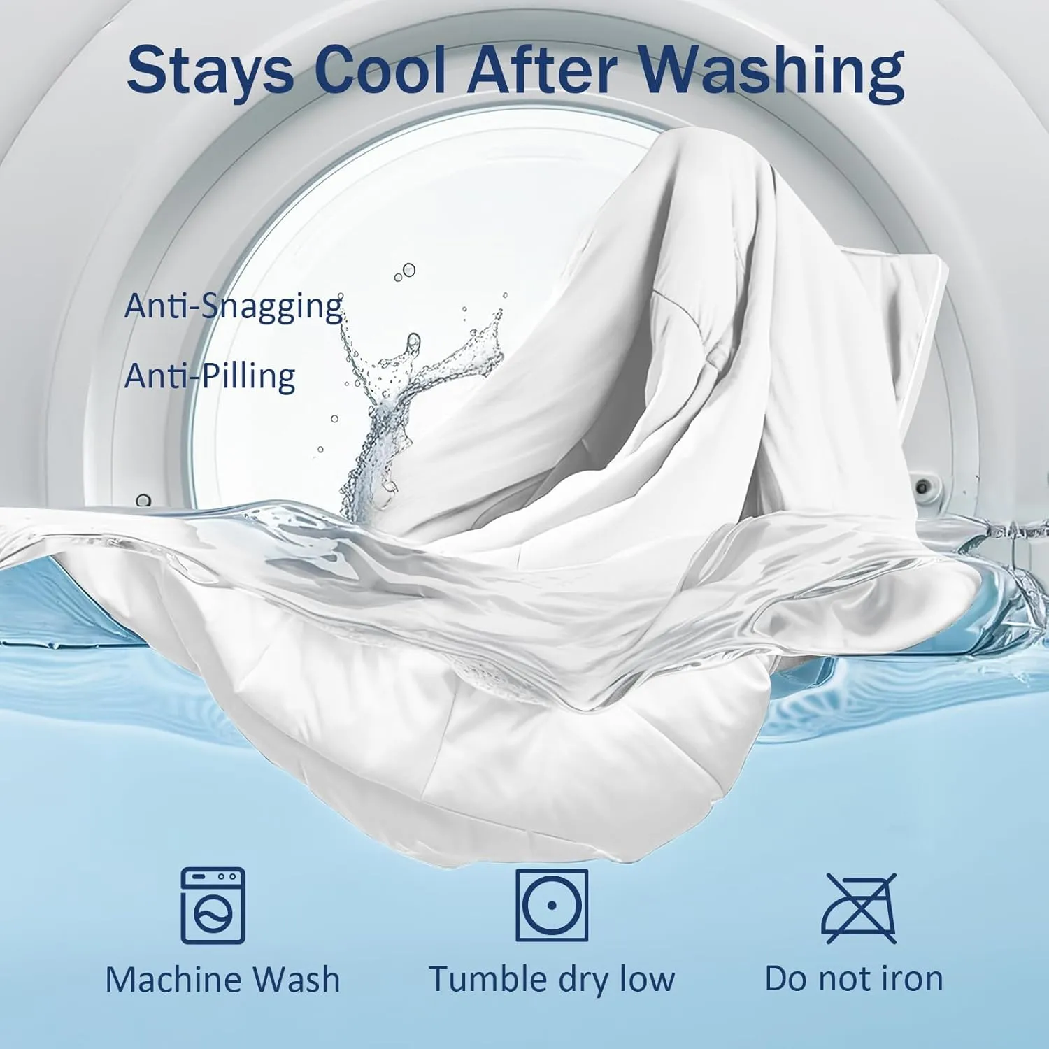 Cooling Blanket Comforter Hot Sleepers -Twin/Twin XL Duvet Insert, Double-Sided Cool Bedding for Night Sweats, Summer Lightweight Breathable Comforter(68 * 90inch, Arctic White)
