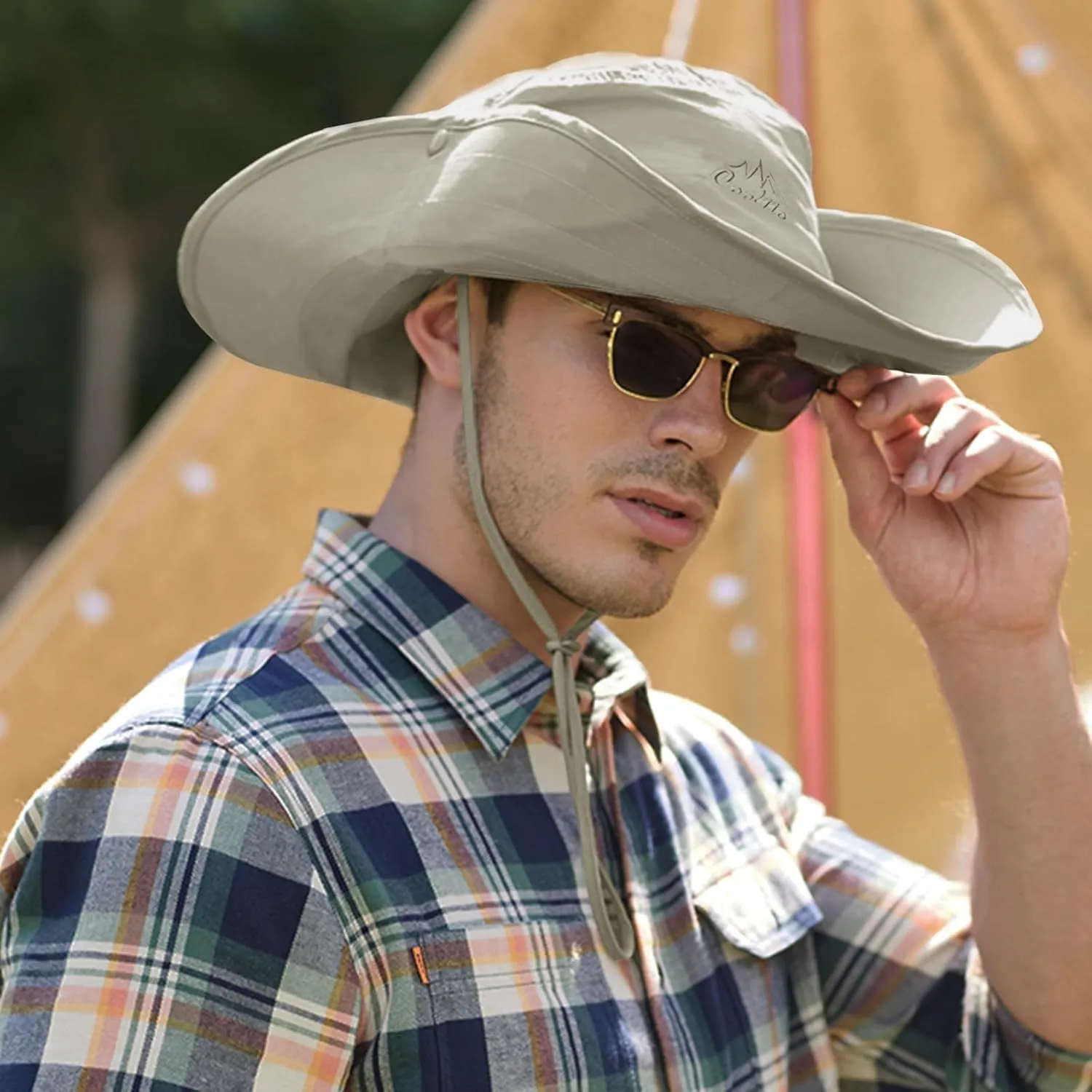 Cooltto Wide Brim Sun Hats with Waterproof Breathable for Fishing, Hiking, Camping，for Men Women Kids