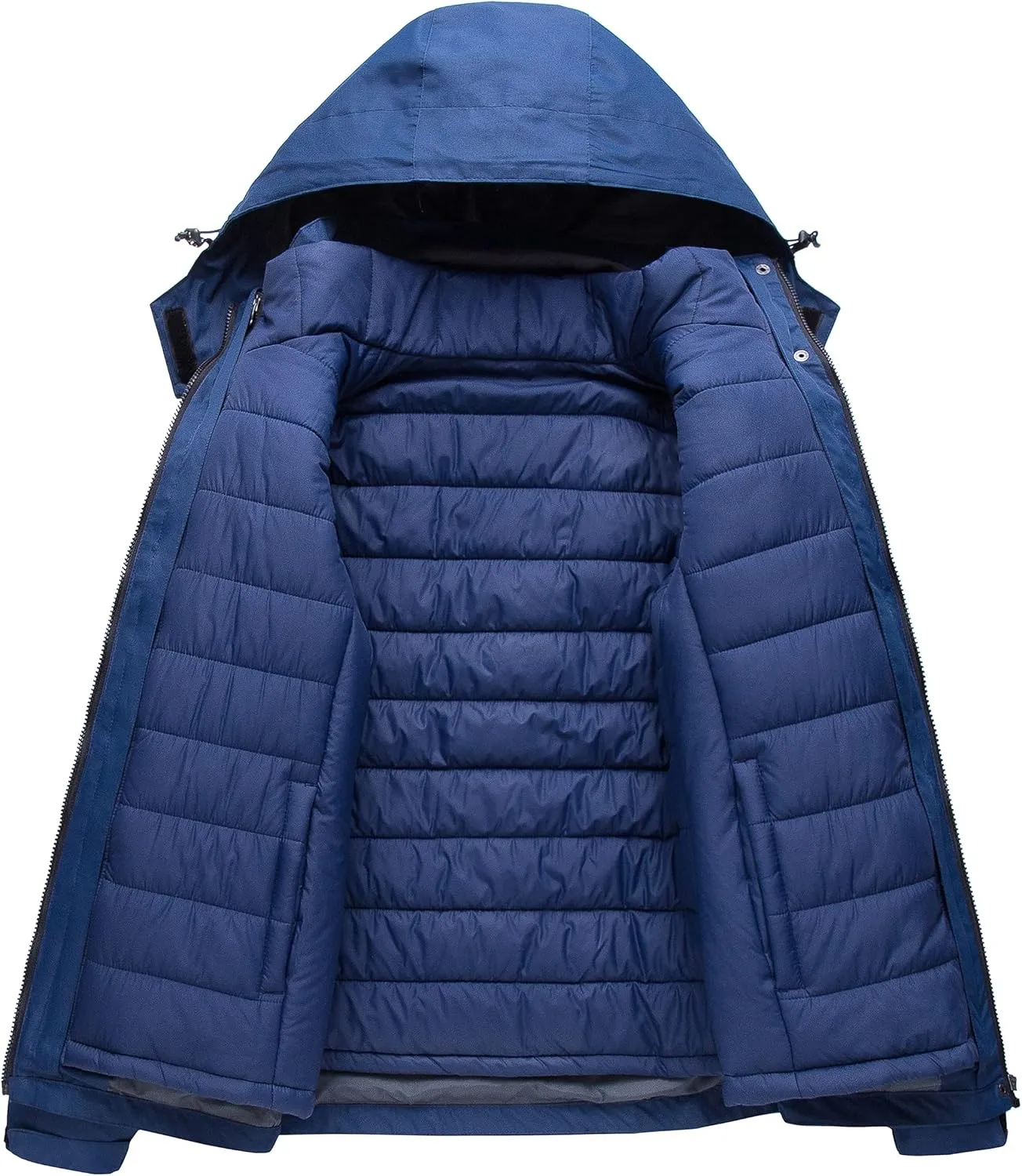 CREATMO US Women's 3 In 1 Waterproof Ski Jacket Windproof Snowboarding Jacket Warm Winter Snow Coat Raincoat