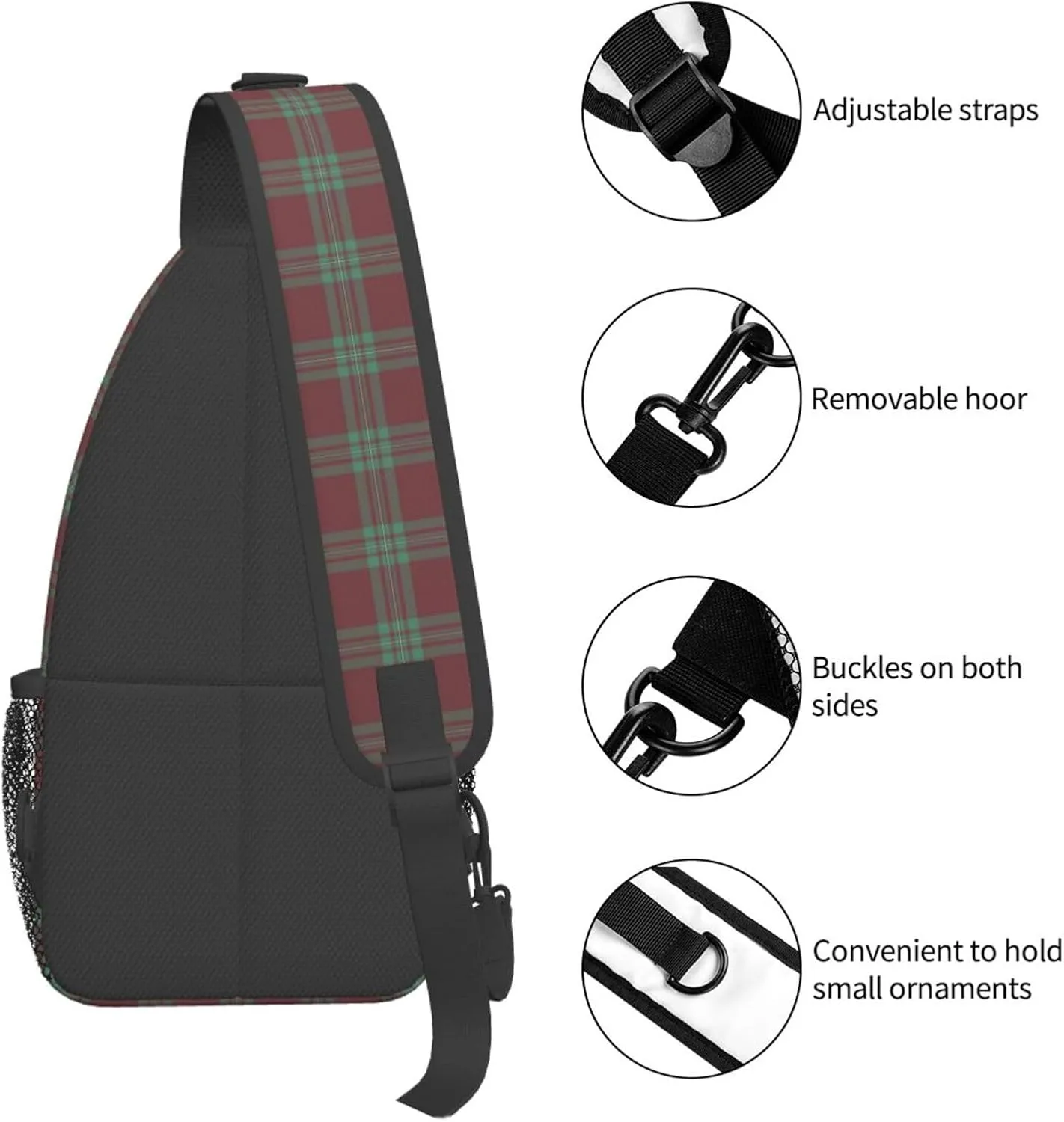 Crossbody Sling Backpack Clan MacGregor Hunting Ancient Tartan Shoulder Chest Bag Daypack for Traveling Sport