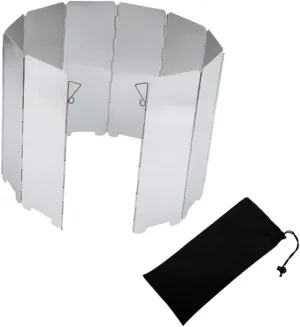 Custom Folding Outdoor Stove Windscreen Aluminum Alloy Windproof Plate for Camping Supplies