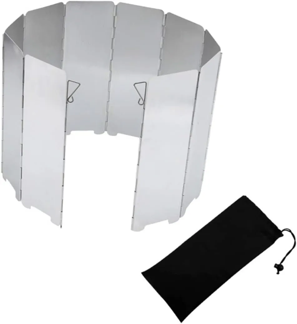 Custom Folding Outdoor Stove Windscreen Aluminum Alloy Windproof Plate for Camping Supplies