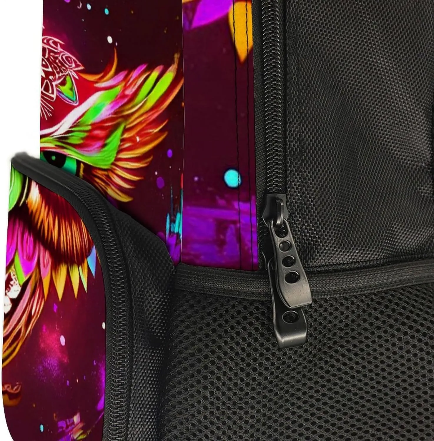 Cute Abstract Owl Psychedelic Art Rucksacks Lightweight Multipurpose Anti-Theft Shoulder Bag Large Capacity Business Computer Bag With Smooth Zippers