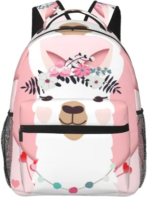 Cute Alpaca Backpack Laptop Backpack Sports Travel Shoulder bag Light casual backpack