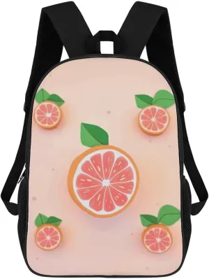 Cute Grapefruit Backpack, Laptop Backpack for Men, 17 Inch Travel Hiking Daypack, Casual Backpack