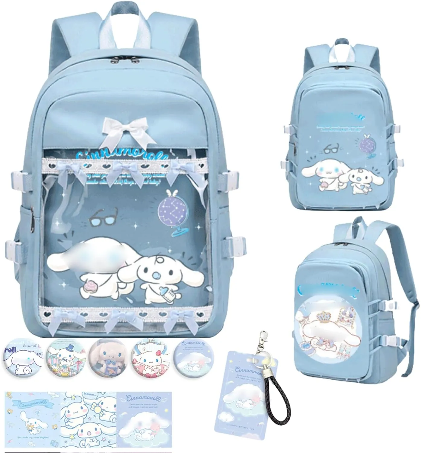 Cute Grunge Backpack Women Men, Ita Bag Kawaii Backpack with Kawaii Pins Accessories Aesthetic Daypack Christmas Gifts