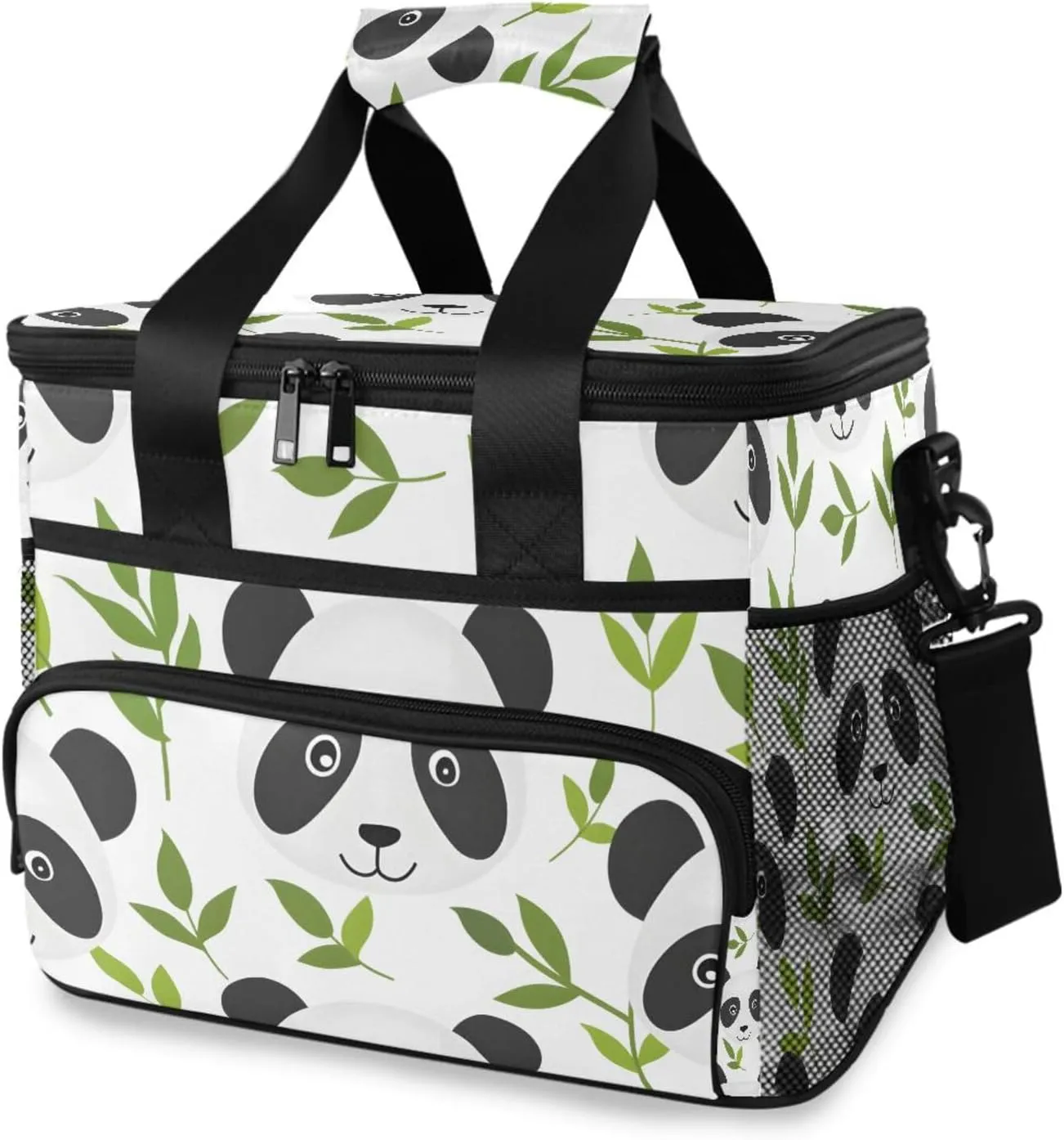 Cute Panda Little Animal Cooler Bag Insulated Cooler Soft Sided Cooler 24 Can Portable Picnic Bag Large Leakproof Lunch Bag Box for Beach Grocery Camping Travel Car Men Women