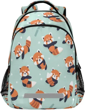 Cute Red Panda Design Waterproof Backpack - Casual Outdoor Sports Daypack with Ergonomic Shoulder Straps#37