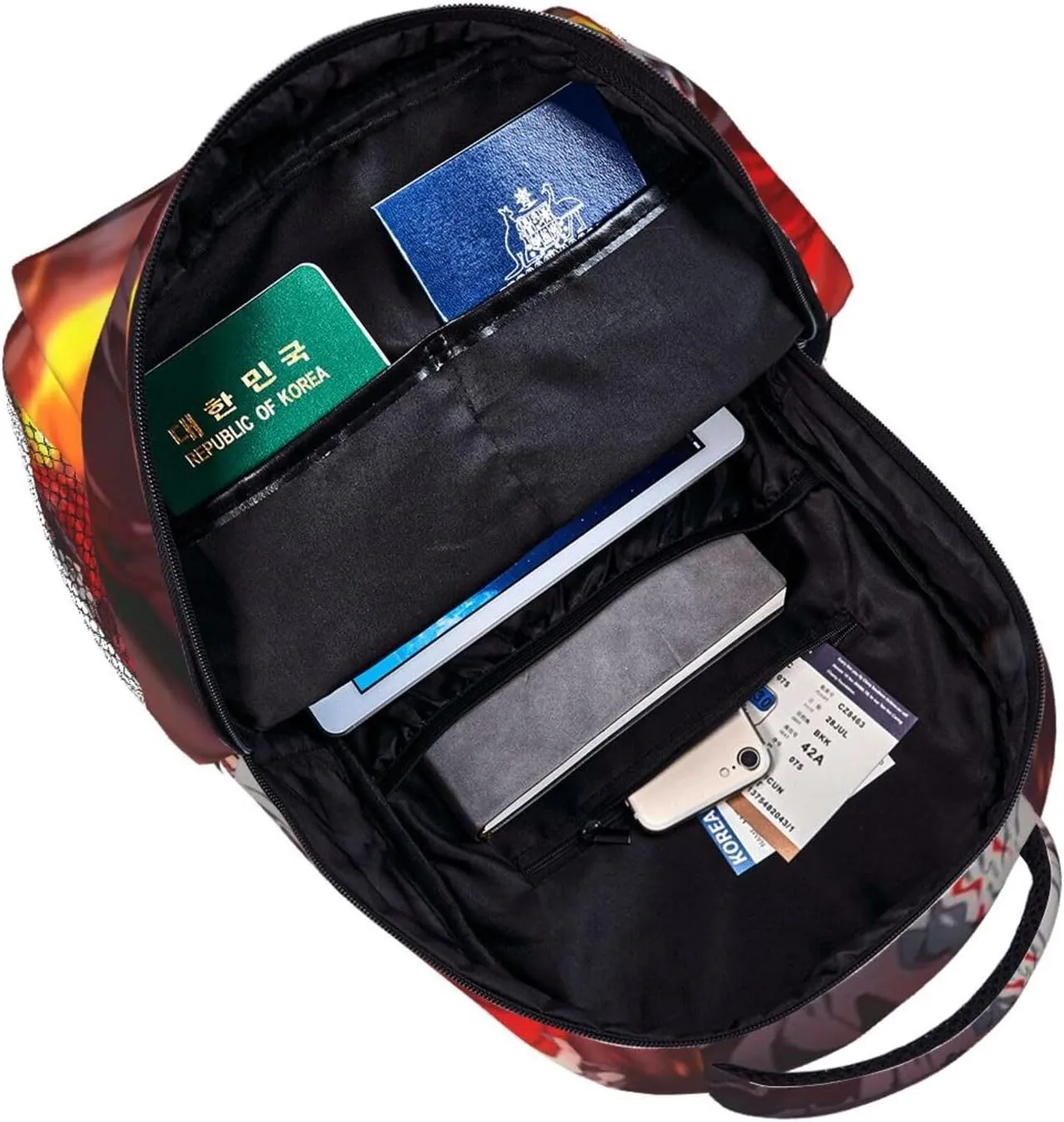 D-adan lightweight casual student backpack with adjustable shoulder straps and cushioned back for comfort Black