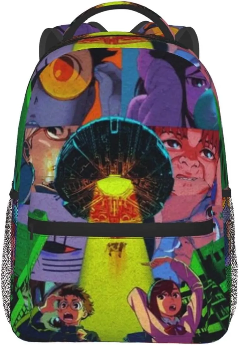 D-adan lightweight casual student backpack with adjustable shoulder straps and cushioned back for comfort Black