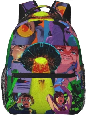 D-adan lightweight casual student backpack with adjustable shoulder straps and cushioned back for comfort Black
