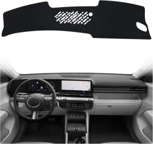 Dashboard Dash Board Cover Mat Carpet UV Rays Protector Compatible with Hyundai Kona SE SEL N Line Limited 2024 2025 Dash Mat Cover Carpet Accessories