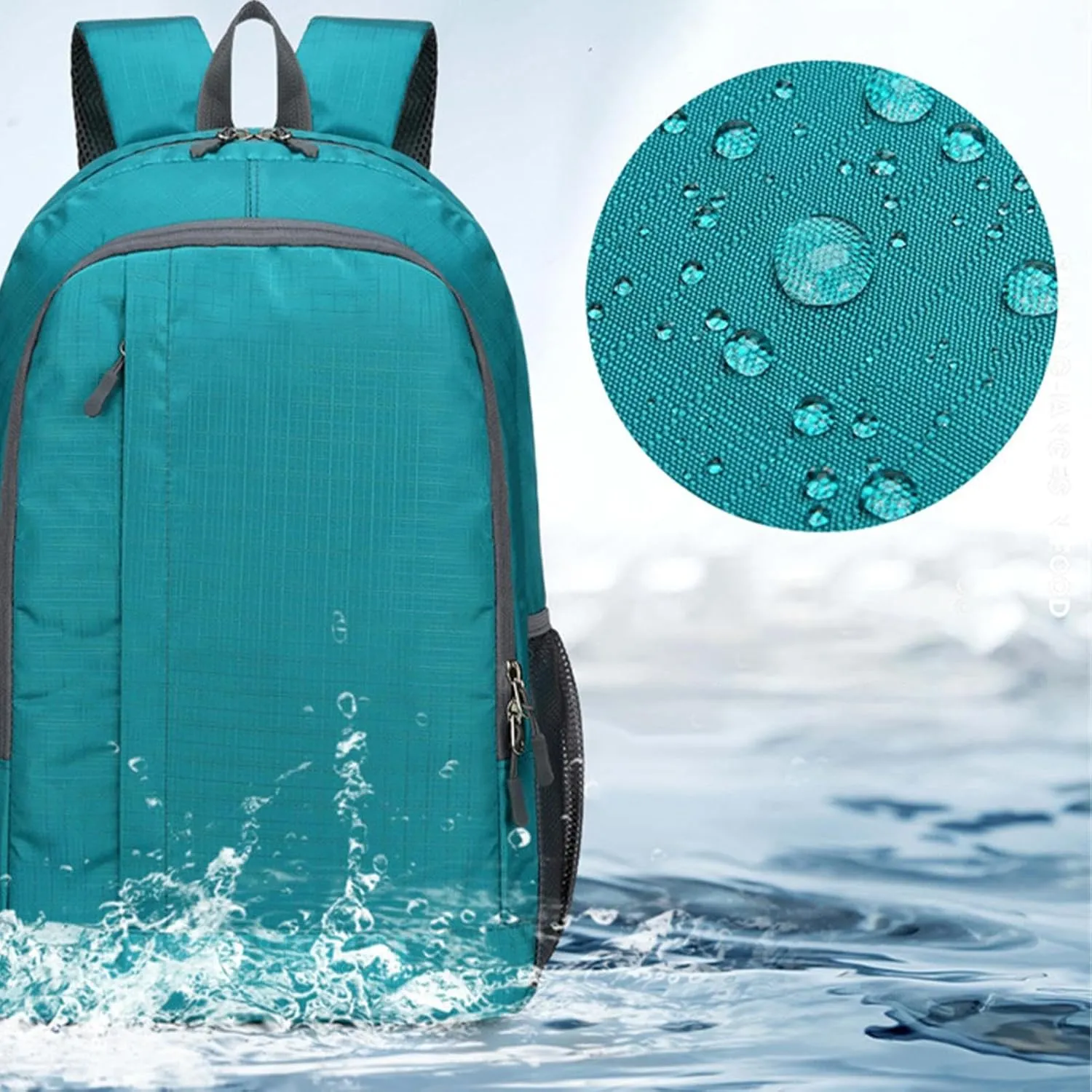 Daypack Hiking Backpack - Compact 30l Trekking Travel Pack, Lightweight Outdoor Climbing Rucksack | Foldable Adventure Gear for Biking, Mountaineering Backpack Men Women Hiking Sports