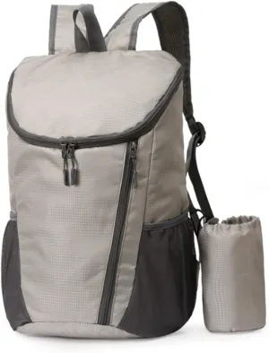 Daypacks Outdoor, Camping Backpack Ultralight Backpack With Bottle Holder Folding Travel Lightweight Backpacking(A)