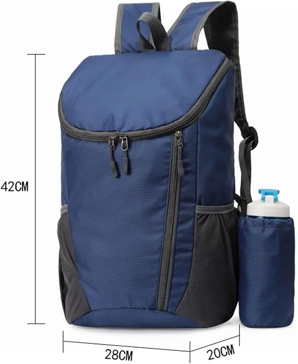 Daypacks Outdoor, Camping Backpack Ultralight Backpack With Bottle Holder Folding Travel Lightweight Backpacking(C)