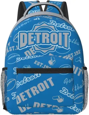 Detroit Backpack for Boys Girls, Sports Backpack,Suitable For School Use,Gift For Men Women Fans