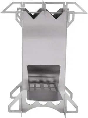 Dilwe Burning Stove, Outdoor Camping Portable Stainless Steel Folding Wood Burning Stove Firewoods Furnace for Hiking Picnic BBQ Cooking Outdoor catering