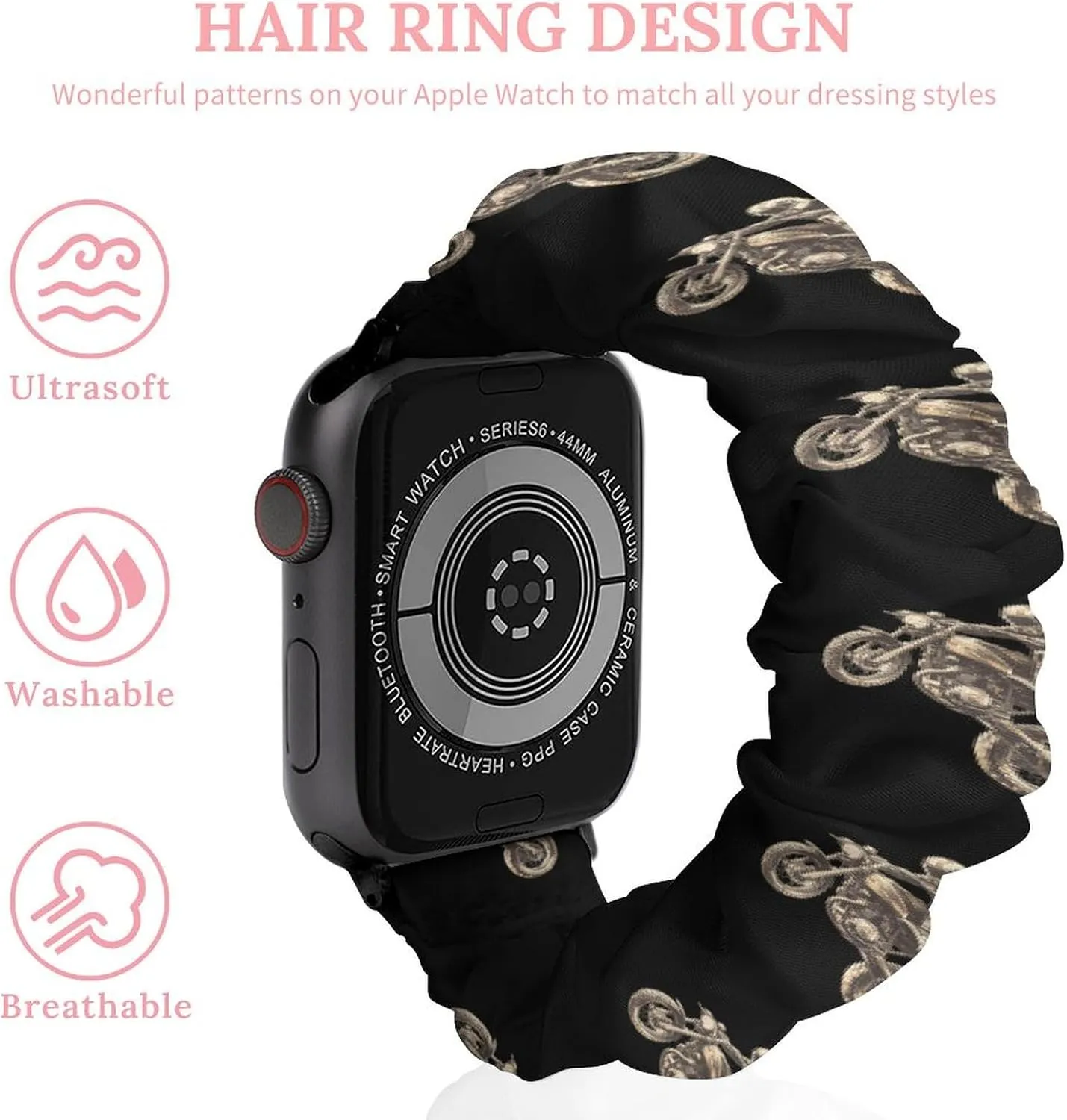 Dirt Motorcycle Mountain Biking Fashion Watch Strap Scrunchies Wristbands Compatible With IWatch Series