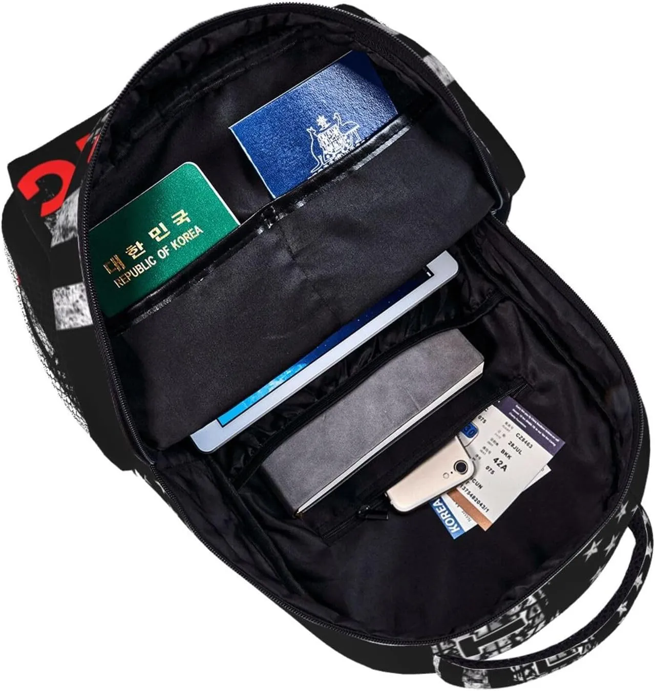 Dirt Track Racing American Flag Backpack Casual Pack Bag Laptop Backpack With Side Pocket Front Zipper Pocket Bookpack Travel Daypack Picnic Rucksack