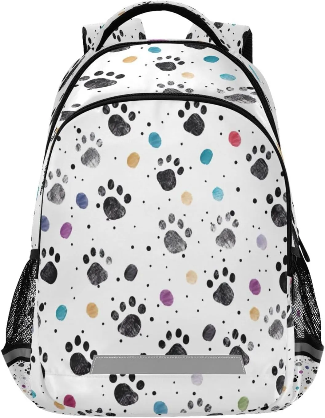 Dog Paw Prints Design Waterproof Backpack - Casual Outdoor Sports Daypack with Ergonomic Shoulder Straps#226