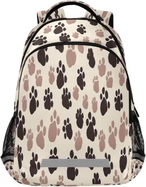Dog Paw Prints Design Waterproof Backpack - Casual Outdoor Sports Daypack with Ergonomic Shoulder Straps#227