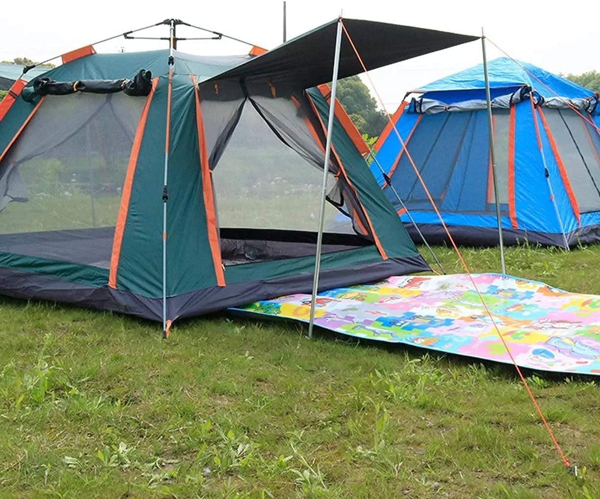 Dome Camping Tent 3-5 Person 4 Season Double Layers Anti-Windproof Tents Family Outdoor Camping Tent