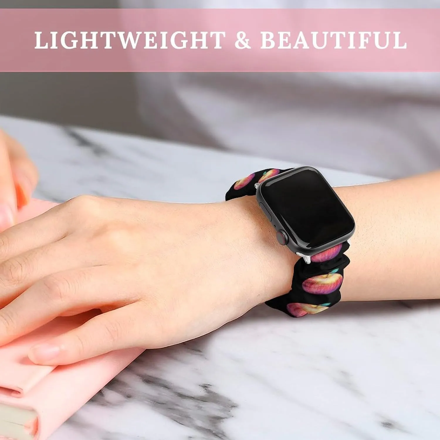 Drawing Fruit Fashion Watch Strap Scrunchies Wristbands Compatible With IWatch Series