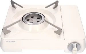 Dr.HOWS Twinkle Butane Portable Gas stove with Carrying case, butane camp stove indoor gas stove portable, Outdoor Camping, twist flame, safety device, child lock, CSA Listed (Cream)