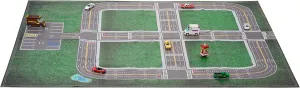 Drive N Learn Car Play Mat City Town and Parking Lot My Home Town” for Kids Toys Cars Matchbox Road Great Gift Idea for Boys Girls Ages 3 or Above 57 x 42 Inch Vinyl Plastic