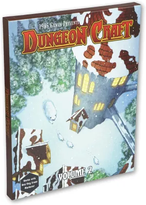 DUNGEON CRAFT Volume 2 Game, Hundreds of Terrain Pieces, Cut Place Play, Build Interactive Maps, Double-Sided & Water-Resistant, Portable 1 Inch Grid Overlay, Works with Wet Dry Erasers