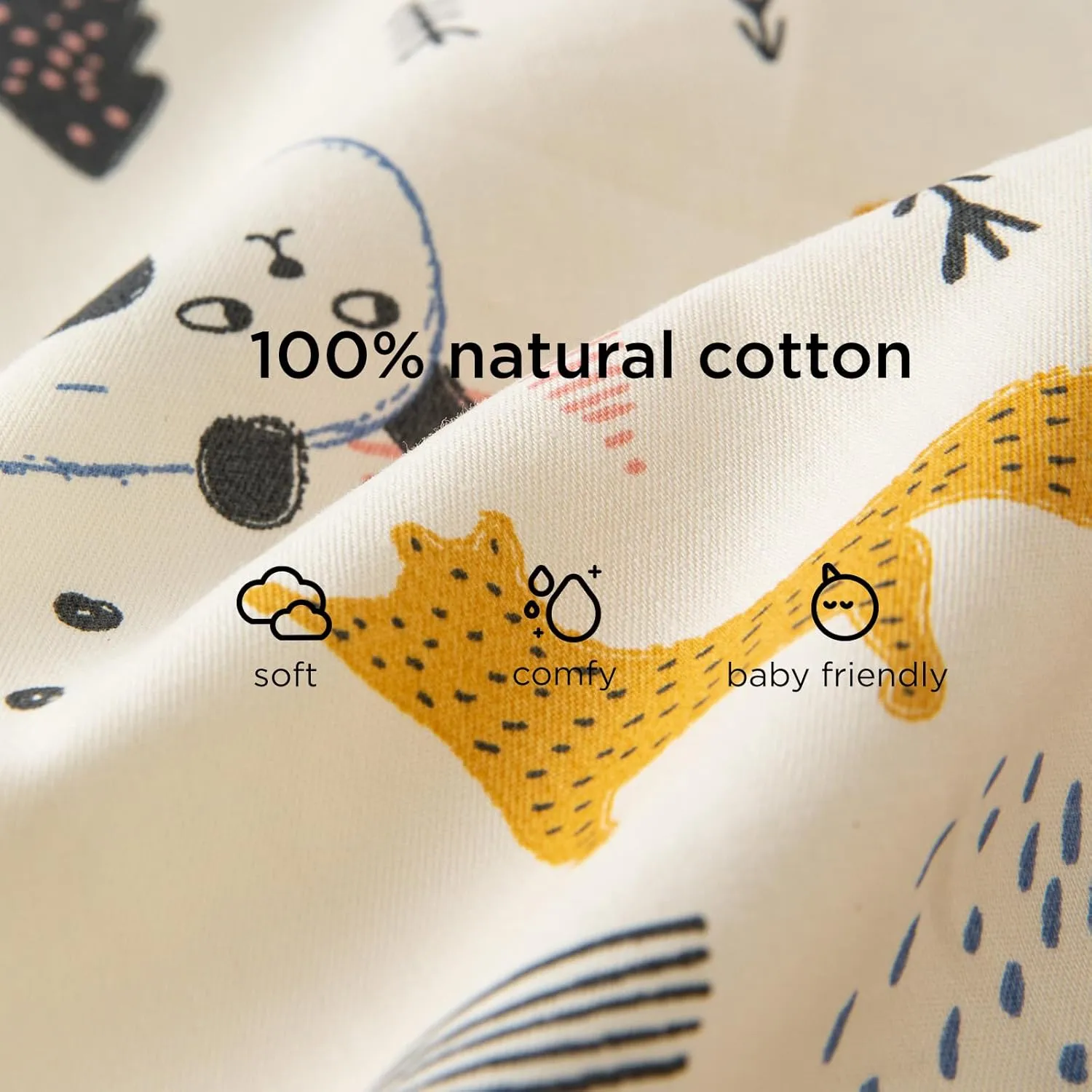 Duomiaomiao 0.5 TOG Toddler Sleep Sack 12-24 Months 100% Cotton Lightweight Baby Sleep Sack with Feet, Breathable Comfy Toddler Wearable Blanket