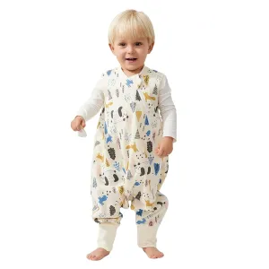 Duomiaomiao 0.5 TOG Toddler Sleep Sack 12-24 Months 100% Cotton Lightweight Baby Sleep Sack with Feet, Breathable Comfy Toddler Wearable Blanket