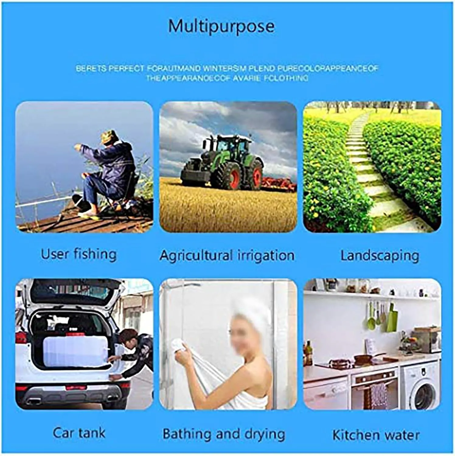 Durable and Reliable Water Storage Containers, Large Drop-Resistant Plastic Water Tank Household Water Storage Solution for Outdoor Camping RV Self-Driving Tour(Size:80L)