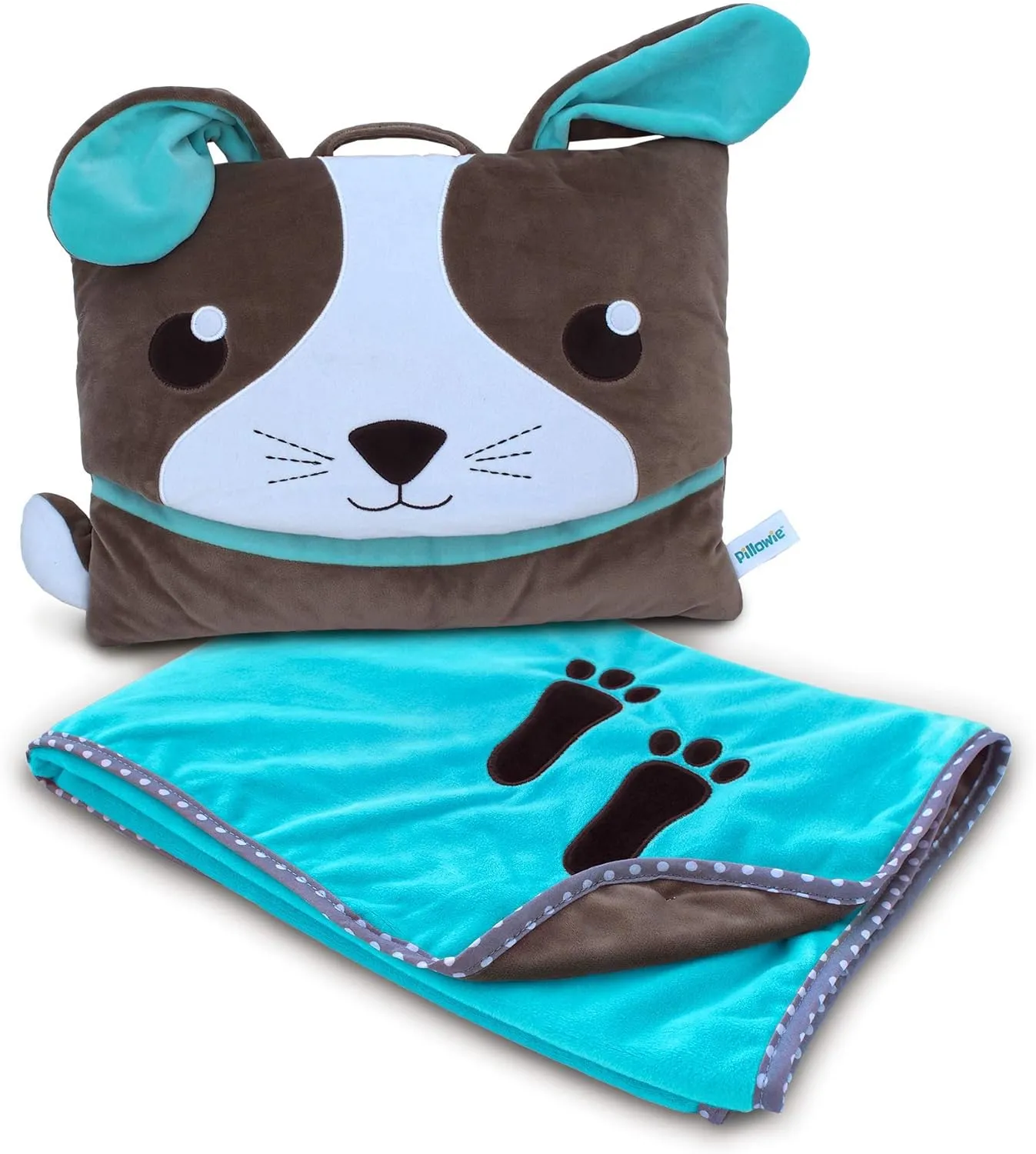Easter - Cute Travel Pillow and Blanket Set - Portable Comfort Item for Children - Sky (Blue Bunny)