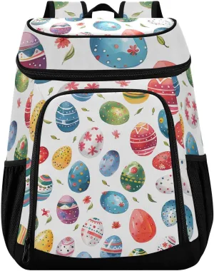 Easter Egg White Cooler Backpack Cooler Insulated Leak Proof Lunch Backpack 36 Cans Waterproof Soft for Men Women Picnic Hiking Camping Beach