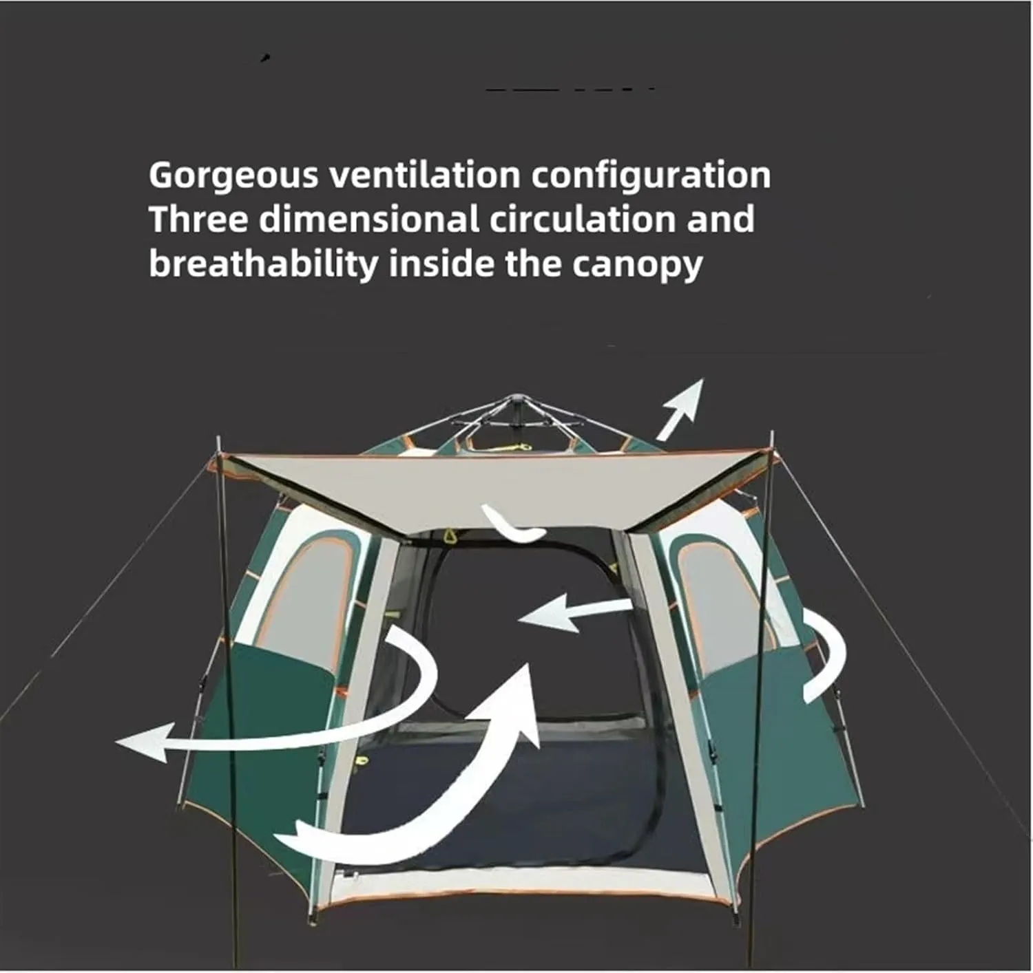 Easy Setup in Under 10 Mins, Included Rainfly Blocks Wind & Rain, Tent for Camping, Festivals, Backyard, Shelter with Rain Fly and Carrying Bag for Camping, Beach, Hiking, and Festivals by Outdoors