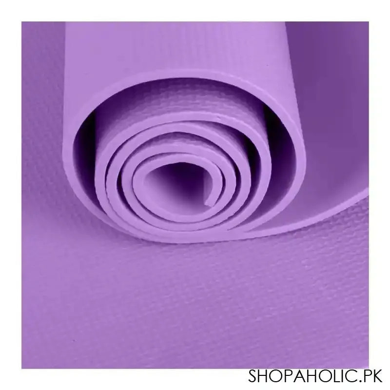 Eco Friendly Foldable Yoga Mat, EVA 4mm, For Floor, Pilates, Home Gym, Purple
