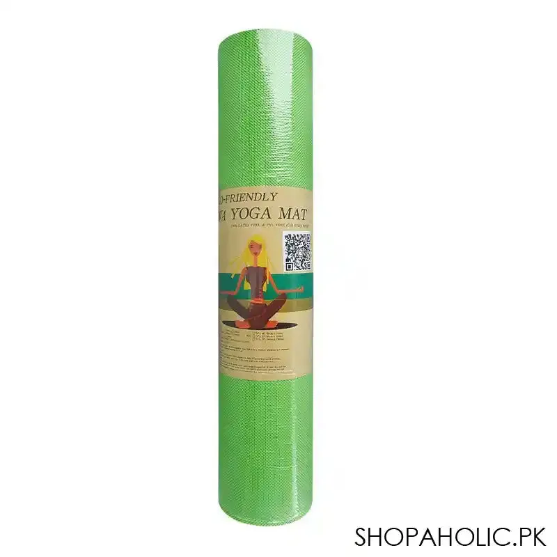 Eco Friendly Foldable Yoga Mat, EVA 8mm, For Floor, Pilates, Home Gym, Green