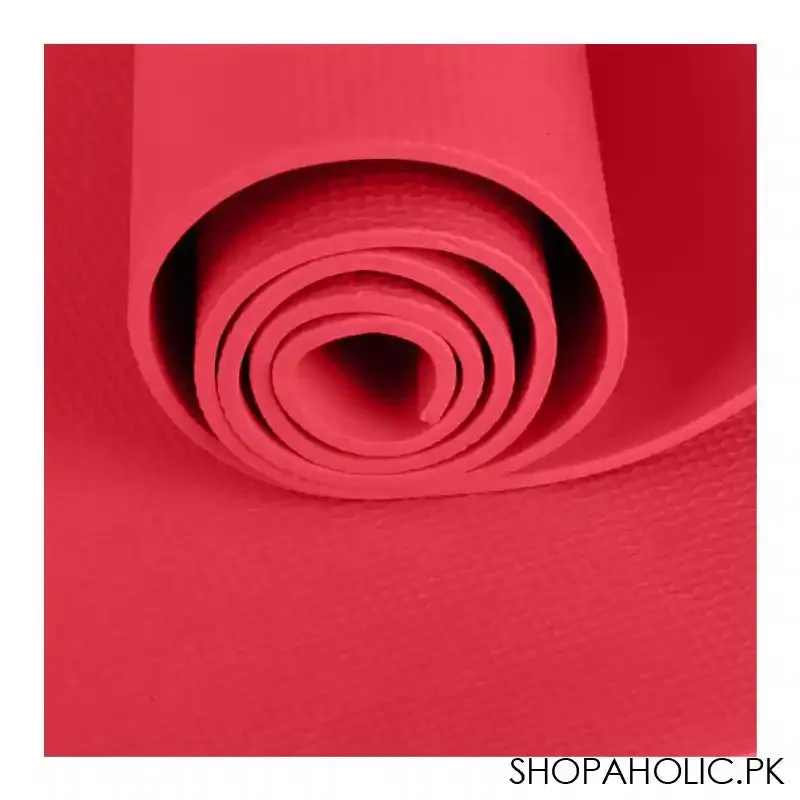 Eco Friendly Foldable Yoga Mat, EVA 8mm, For Floor, Pilates, Home Gym, Red
