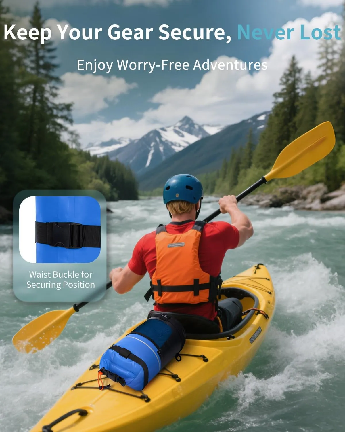 ECOHUB Waterproof Dry Bag for Women Men, 5L/10L/20L Roll Top Lightweight Dry Storage Bag Backpack for Travel Kayaking Hiking Floating with Waterproof Phone Case
