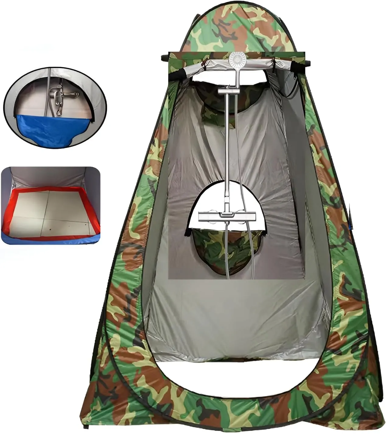 [Ellniges]【Outdoor Up Dressing Room】-【Stable 4 Stake System】 Portable Toilet Tent for Camping/Beach, Quick sembly Privacy Shelter with Windproof Design, Lightweight for Travel & Backpacking
