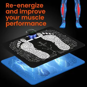 EMS Foot Stimulator, Foot Massager Mat – Stimulator Pad – Foldable Feet and Massage Machine for Improved Muscle Performance and Fatigue Relief, EMS Stimulator-10