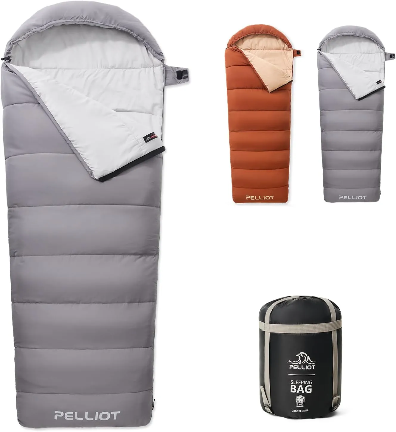 Envelope Sleeping Bag 180gsm Imitation Down Fill Comfort Cool-Weather Sleeping Bag for Adults Camping Backpacking Hiking Outdoor Travel