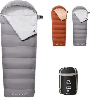 Envelope Sleeping Bag 180gsm Imitation Down Fill Comfort Cool-Weather Sleeping Bag for Adults Camping Backpacking Hiking Outdoor Travel