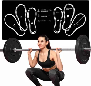 Exercise Mat Perfect for Squats, Leg and Ab Workouts, Squat guide mat, Lightweight and Portable for Men and Women multicolored