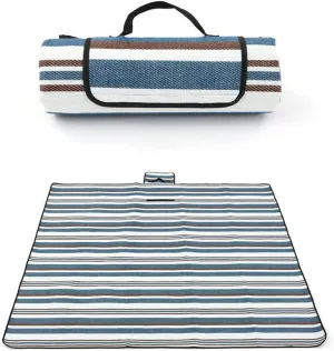 Extra Large Picnic Blankets, 80''X80'' Handy Sandproof Beach Mat, Portable Waterproof Outdoor Blankets for Spring Summer Park Travel, Hiking, Stadium Blanket Fit 4-8 Adults (Blue)