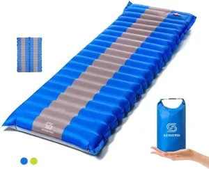 Extra Thickness Camping Sleeping Pad, Upgraded Spliceable Inflatable Camping Mat, Waterproof Air Mat Hiking Traveling