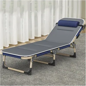 EYPKPL cots for Sleeping Folding Camping Cot 5-Position Adjustable Camping Cots with Mattress Camping Cots for Adults with Pillow Cots for Camping Stretching Freely