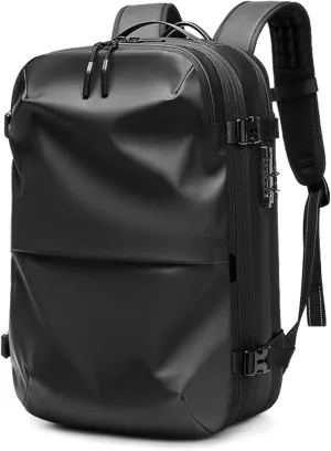 Ezyvac Backpack, 60l Vacpack Backpack with Vacuum Compression, Multifunctional Waterproof Expandable Anti-Theft Pack (Black-2.0, Without Air Pump)